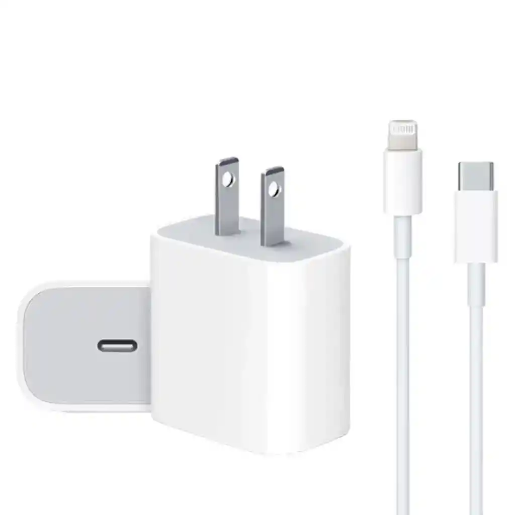 Cargador Iphone 20w Carga Rapida + Cable