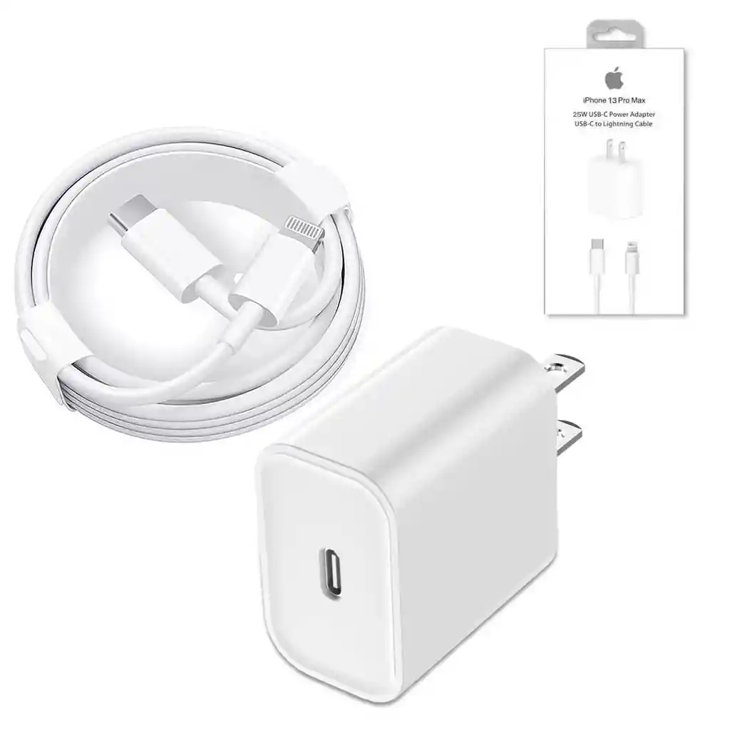 Cargador Iphone 20w Carga Rapida + Cable