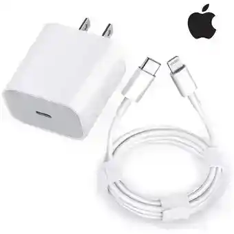 Cargador Iphone 20w Carga Rapida + Cable