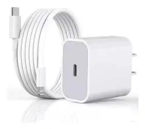 Cargador Iphone 20w Carga Rapida + Cable