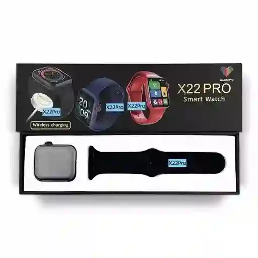 Reloj X22 Pro Smartwatch Inteligente Original Pulso En Silicona Negro