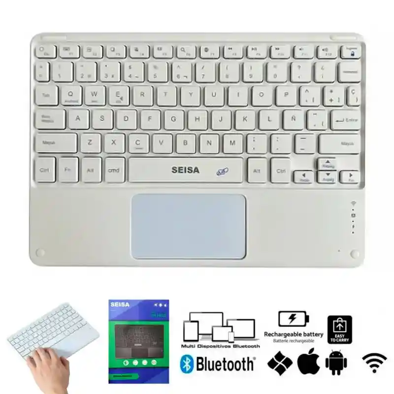 Teclado Inalambrico Bluetooth + Touchpad Seisa Dn-h032