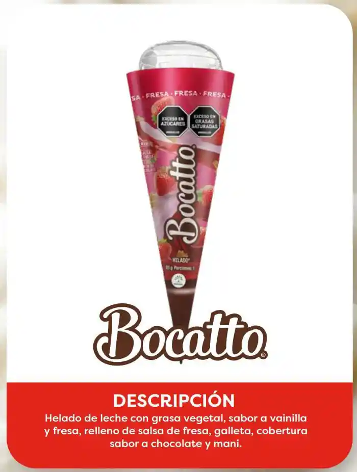 Bocatto Vainilla Fresa 85g