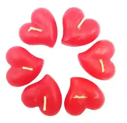 Velas Aromatizadas Corazón Pequeñas X 6 Unidades