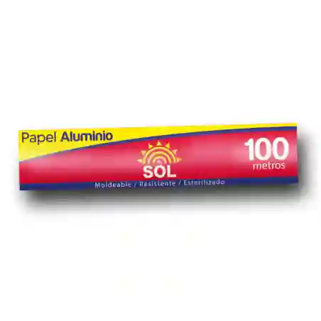 Papel Aluminio 100 Mts El Sol