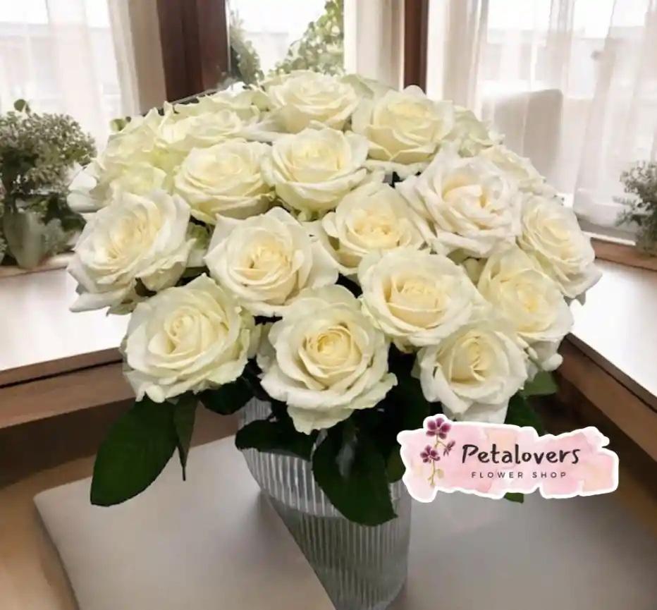 Bouquet Flores San Valentin Rosas Blancas