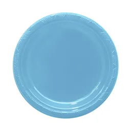 Plato Azul Pastel 9" X 10 Biodegradable