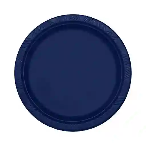 Plato Azul Naval 9" X 10 Biodegradable