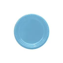 Plato Azul Pastel 6" X 10 Biodegradable
