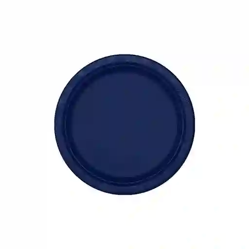 Plato Azul Naval 6" X 10 Biodegradable