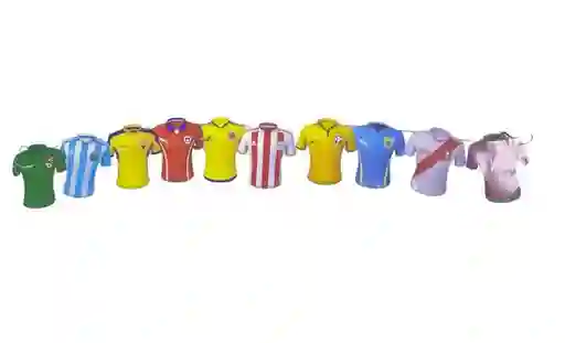 Banderin Decoracion De Camisas De Paises Colgante