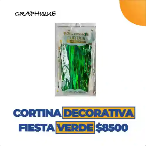 Cortina Decorativa Fiesta Color Verde