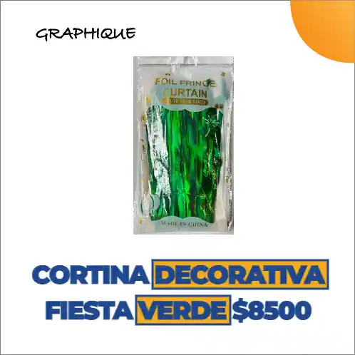 Cortina Decorativa Fiesta Color Verde