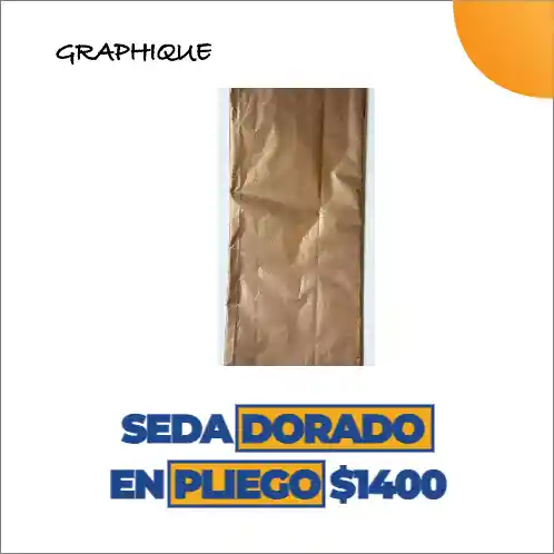 Seda Dorado En Pliego