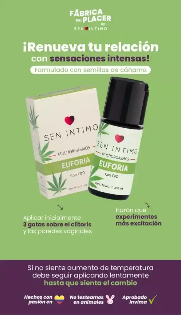 Sen Intimo Multiorgasmos Euforia Cbd 30 Ml