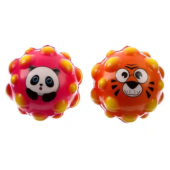 Pelota Goma De Salto Antiestrés Animales Para Niños
