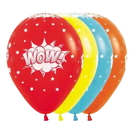 Bombas Globo Biodegradable De Latex Comic R12