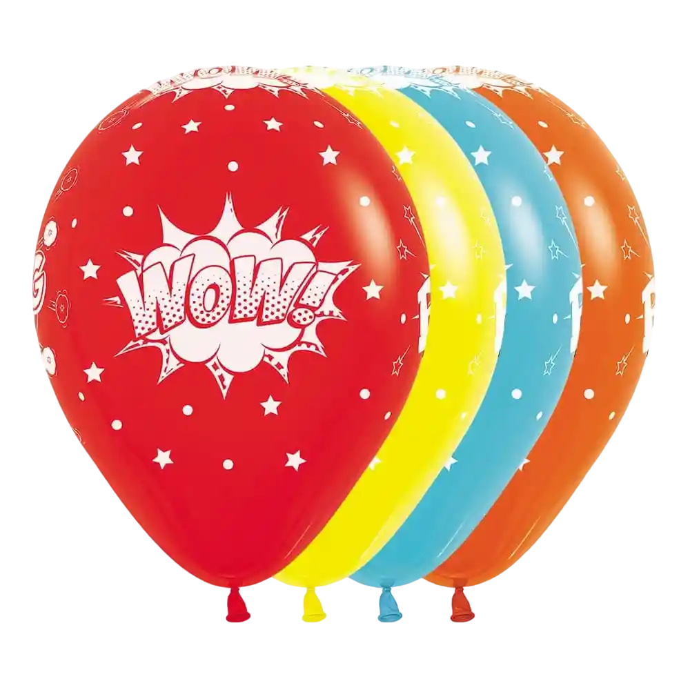 Bombas Globo Biodegradable De Latex Comic R12