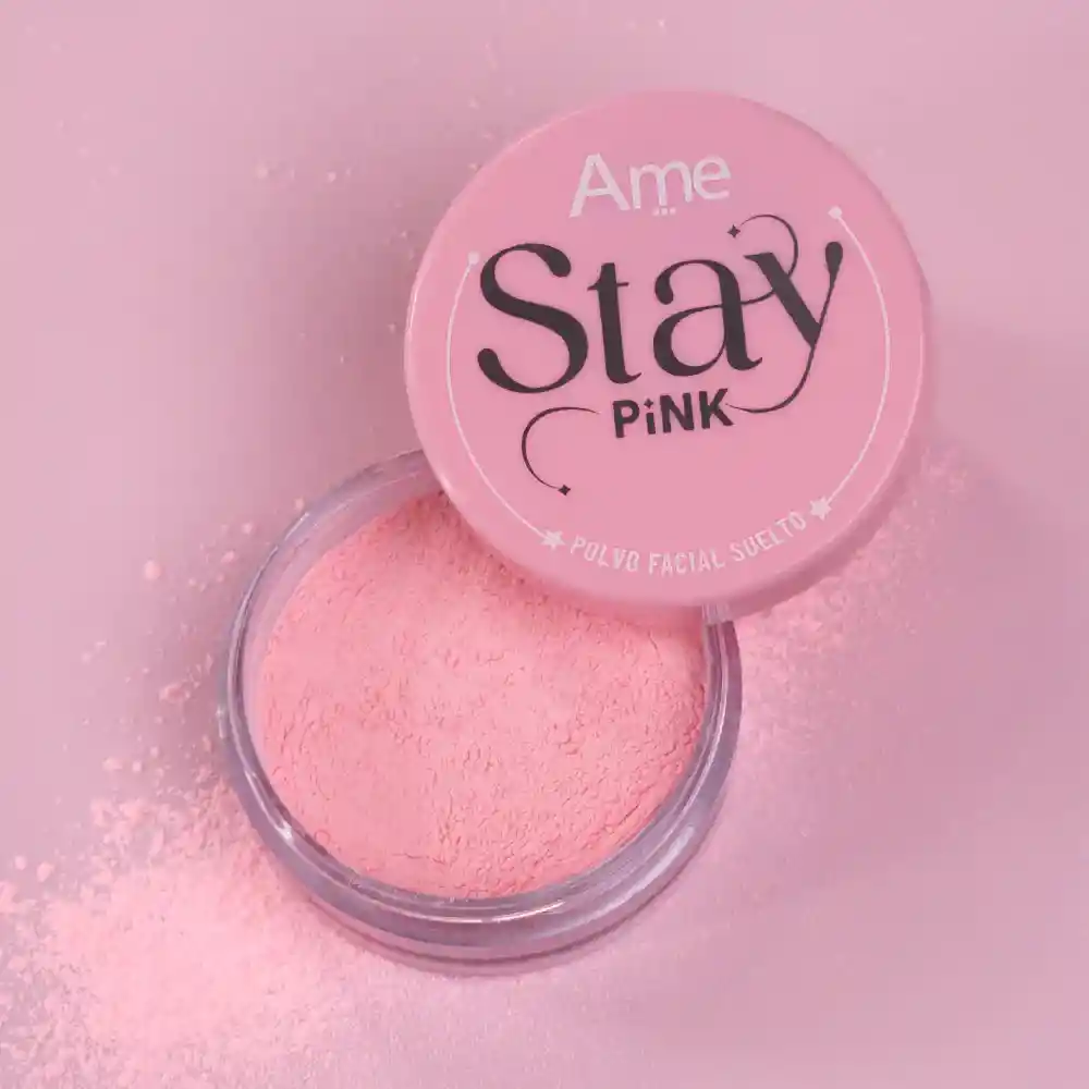 Polvo Suelto Rosado Stay Pink Ame Cosméticos