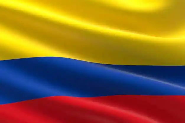 Bandera De Colombia En Tela De Seda, 140cm Ancho X 90cm Alto, Copa América