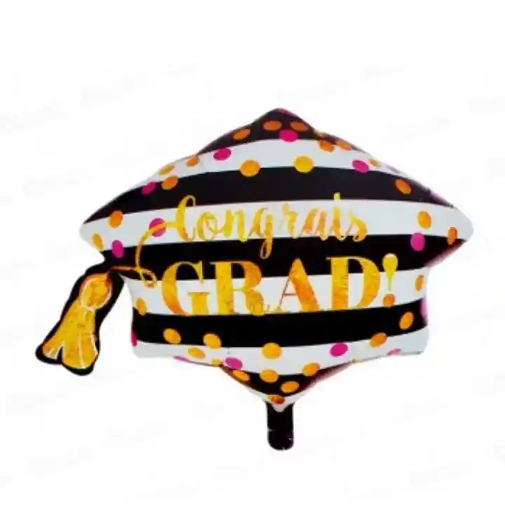 Globo Metalizado Birrete Congrats Grad 69cm