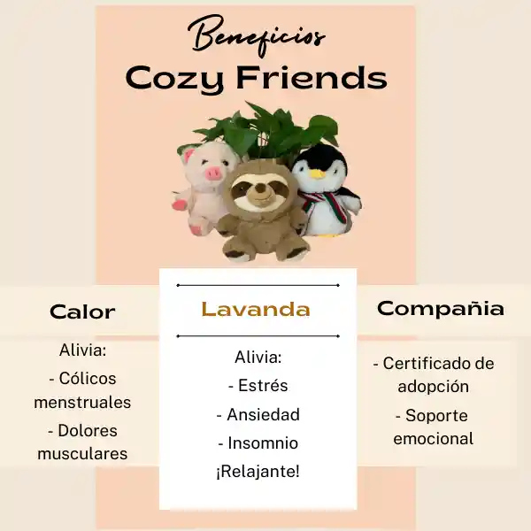 Lobo Cozy Friends - Peluches Termicos