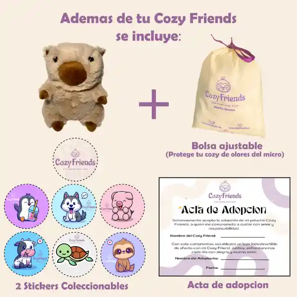 Capybara Cozy Friends - Peluches Termicos