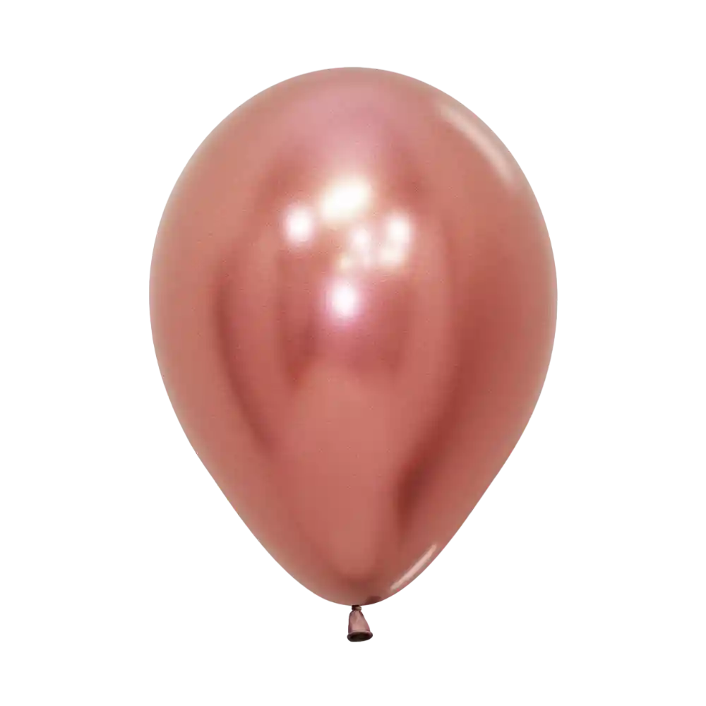 Bomba Globo Biodegradable De Latex Cromada Dorado Rosa R12 (30cm)