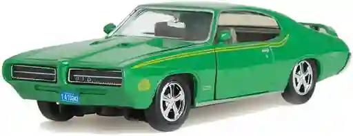 Carro Coleccionable Pontiac Gto Judge 1969 Verde Descapotable Modelo Coche Juguete Fiesta Regalos, Colección