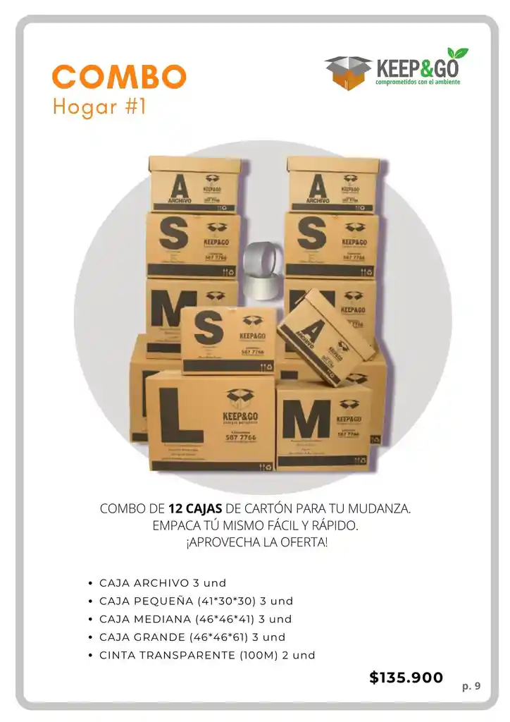 Combo Cajas De Carton Hogar 1 (mudanzas Y Empaques)