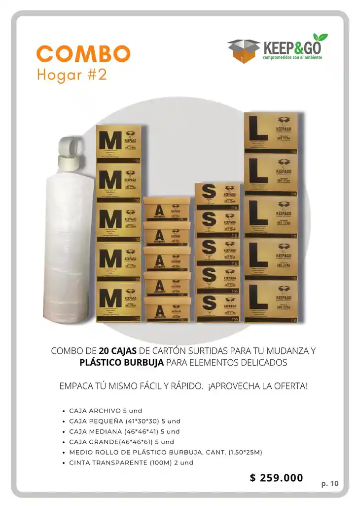 Combo Cajas De Carton Hogar 2 (mudanzas Y Empaques)