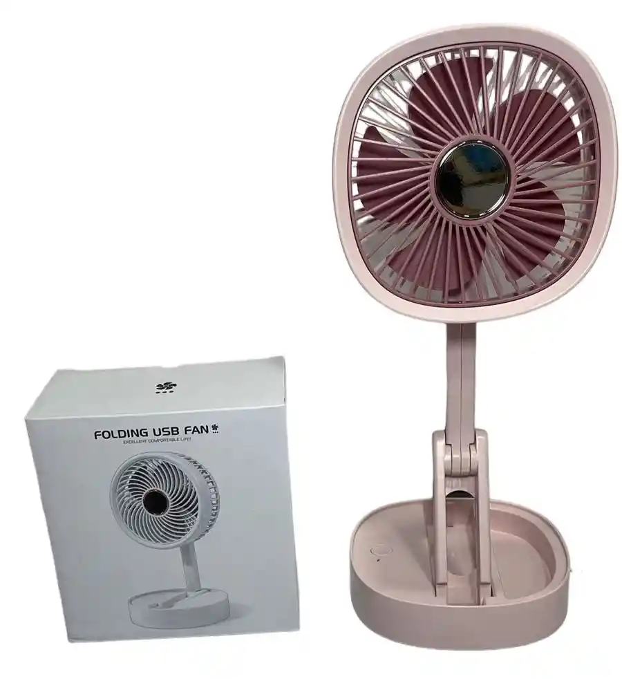 Ventilador Recargable De Mesa 33 Cm De Alto 5" De Diametro