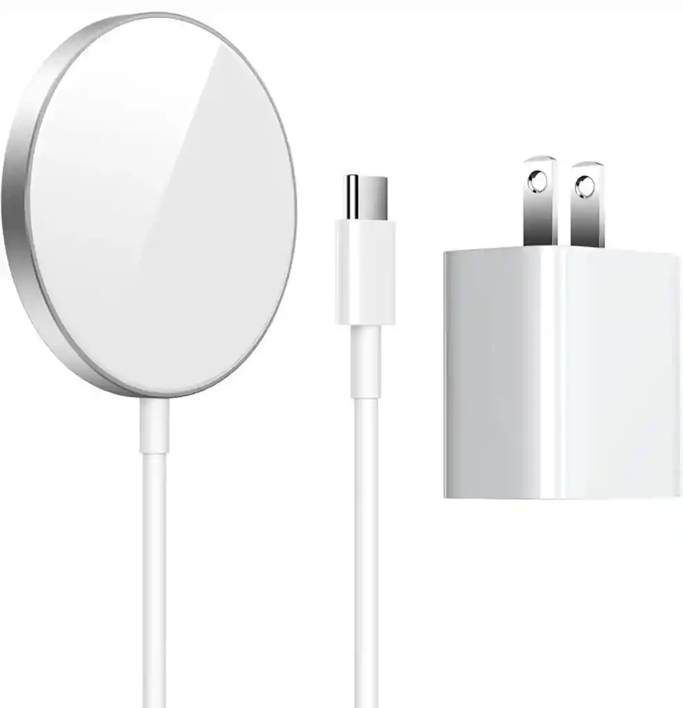 Cargador Magnético Iphone, Magsafe Charger + Adaptador 20w