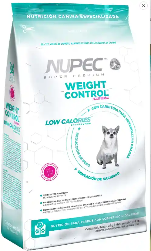 Nupec Weigth Control Razas Pequeñas X 2 Kg