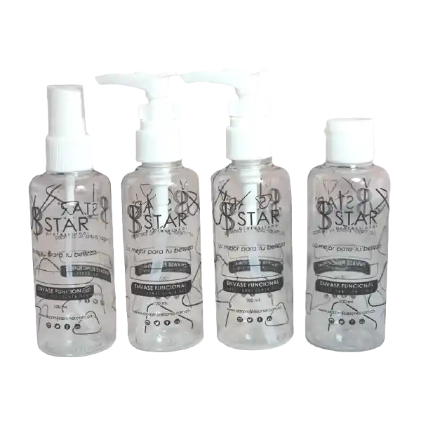 Atomizadores Plasticos Set X 4 Pcs X 100 Ml Star