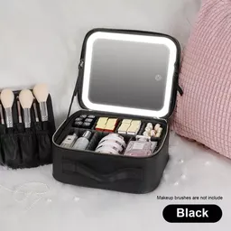 Maleta Organizador Para Maquillaje Con Luz