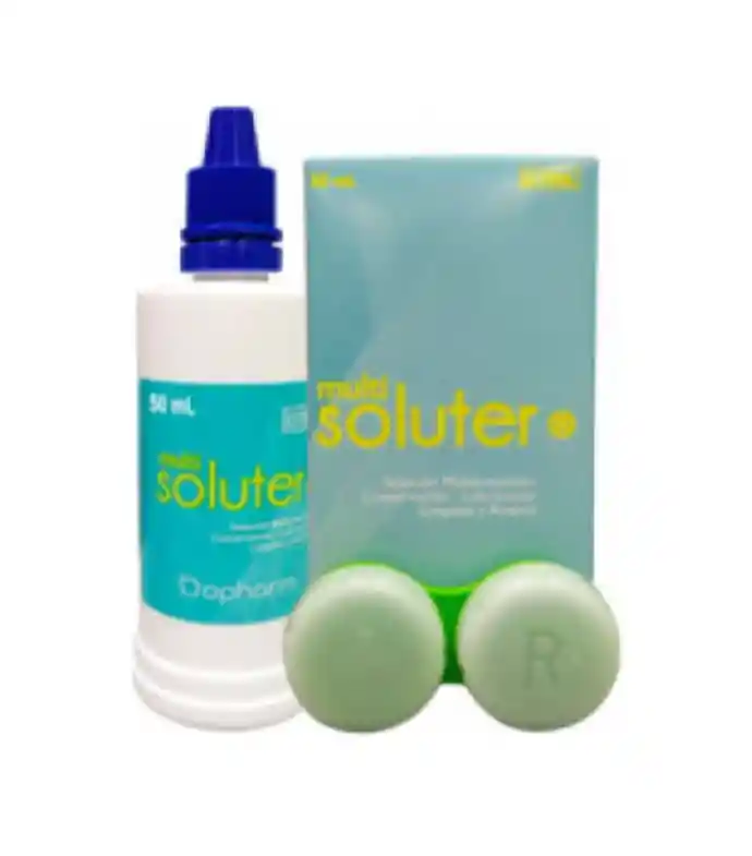 Liquido Multi Soluter Para Los Lentes De Contacto + Estuche