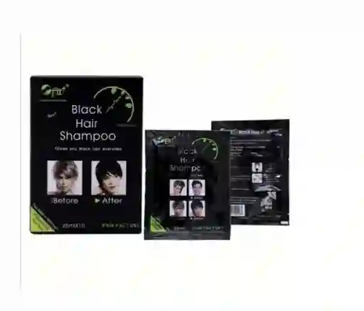 Shampoo Tinte Negro En 5 Min X 10 Sobres