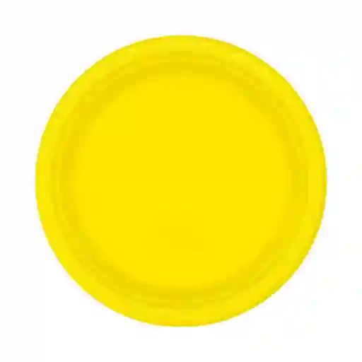 Plato Amarillo Grande Biodegradable 9"