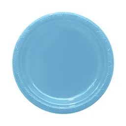 Plato Azul Pastel Bioidgradable 9"