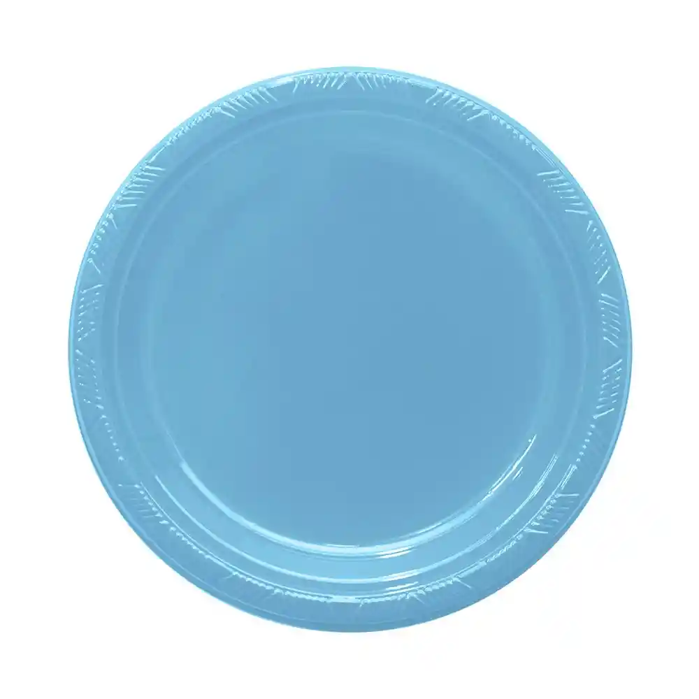 Plato Azul Pastel Bioidgradable 9"