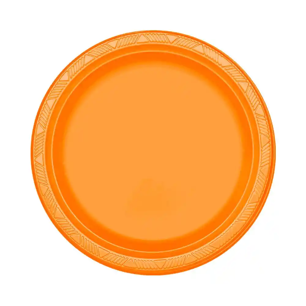 Plato Naranja Biodegradable 9"