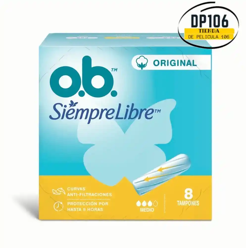 Tampon O.b. Original Medio X 8 Und Tampones