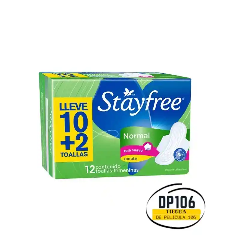 Toalla Higienica Stayfree Normal Alas X 12 Und