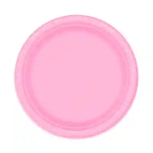 Plato Rosado Grande Biodegradable 9"