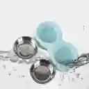 Comedero Doble Plastico Y Acero Inoxidable