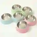 Comedero Doble Plastico Y Acero Inoxidable