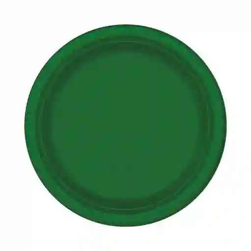 Plato Verde Oscuro Grande 9"