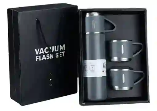 Termo De Acero Inoxidable Con Vasos Para Bebidas Frías Y Calientes