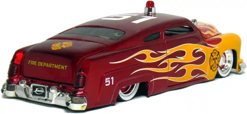 Carro Coleccionable Ford 1951 Mercury Fire Chief 1/24 Diecast Modelo Coche Juguete Fiesta Regalos, Colección